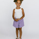 Striped Terry Shorts- Lavender