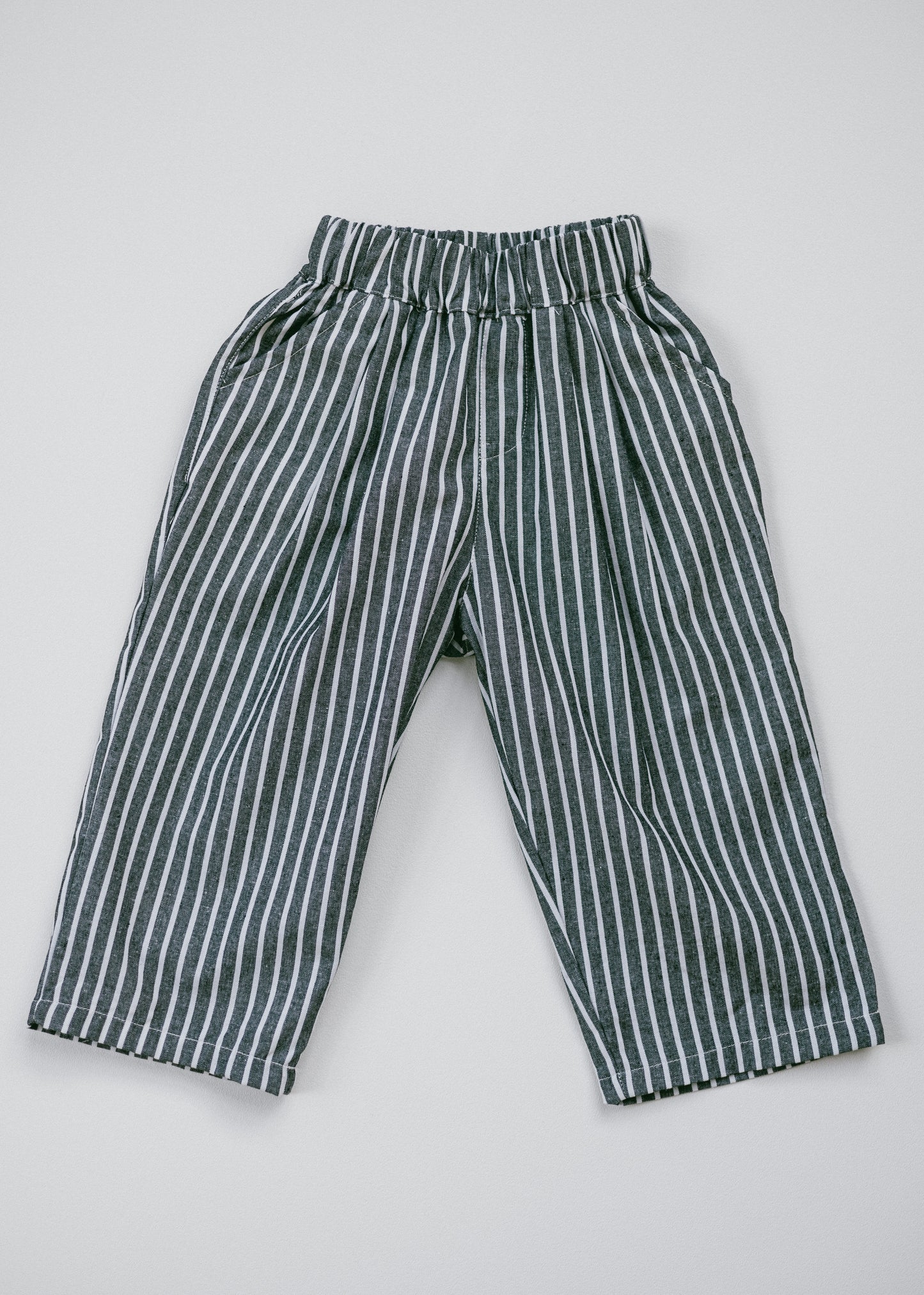 Striped Pant- Washed Black