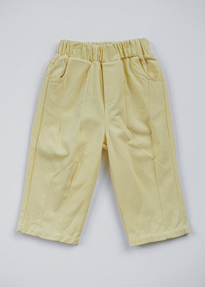 Pleated Twill Pant- Butter