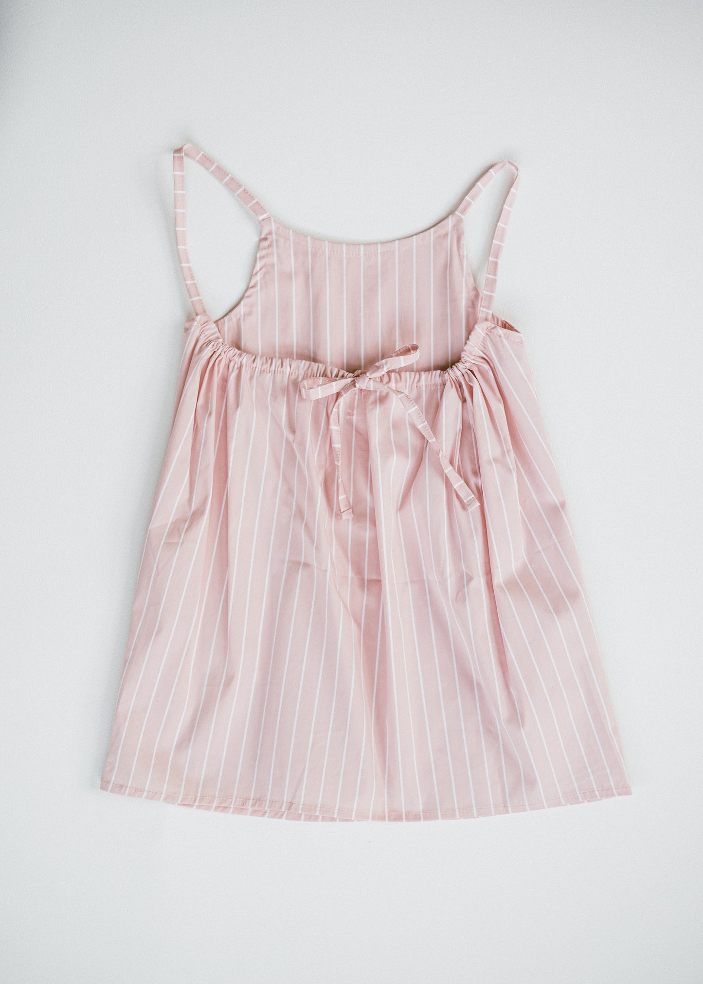 Tie Back Dress- Striped Pink