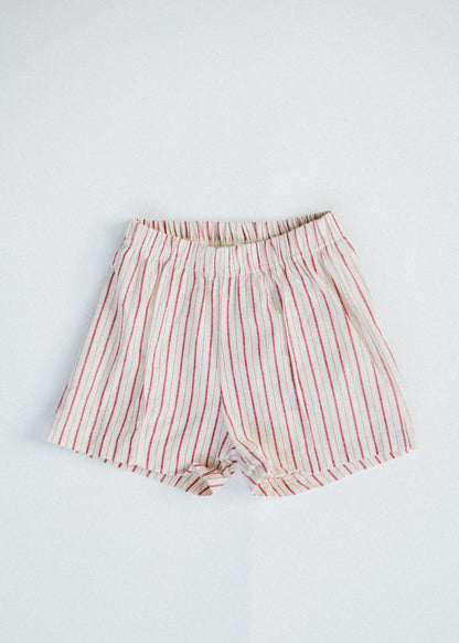 Striped Shorts- Red