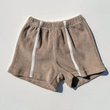 Single Stripe Terry Shorts- Sand