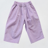 Check Pants- Lavender & White
