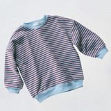 Everyday Stripe Pullover- Blue