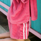 Racer Terry Shorts- Raspberry