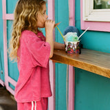 Racer Terry Shorts- Raspberry
