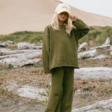 Knitted Cotton Top- Olive