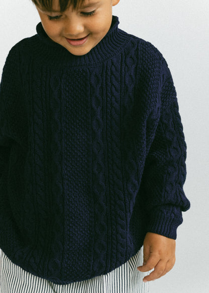 Cable Knit- Navy