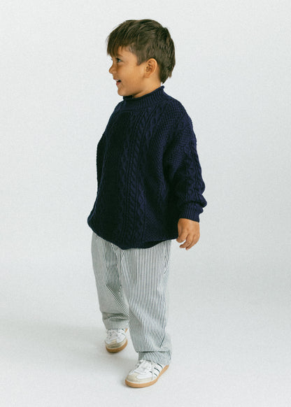 Cable Knit- Navy