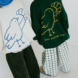 Graphic Crewneck- Early Bird- Green