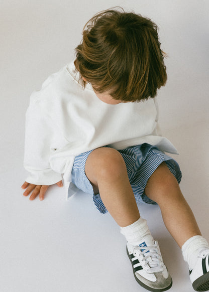 Pin Striped Shorts- Blue