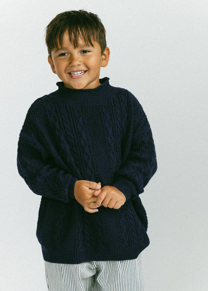 Cable Knit- Navy