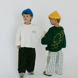 Retro Twill Pants- Emerald Grid
