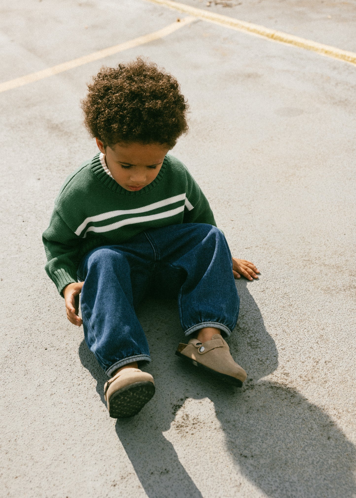 Double Stripe Knit- Forest Green