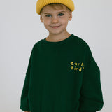 Graphic Crewneck- Early Bird- Green