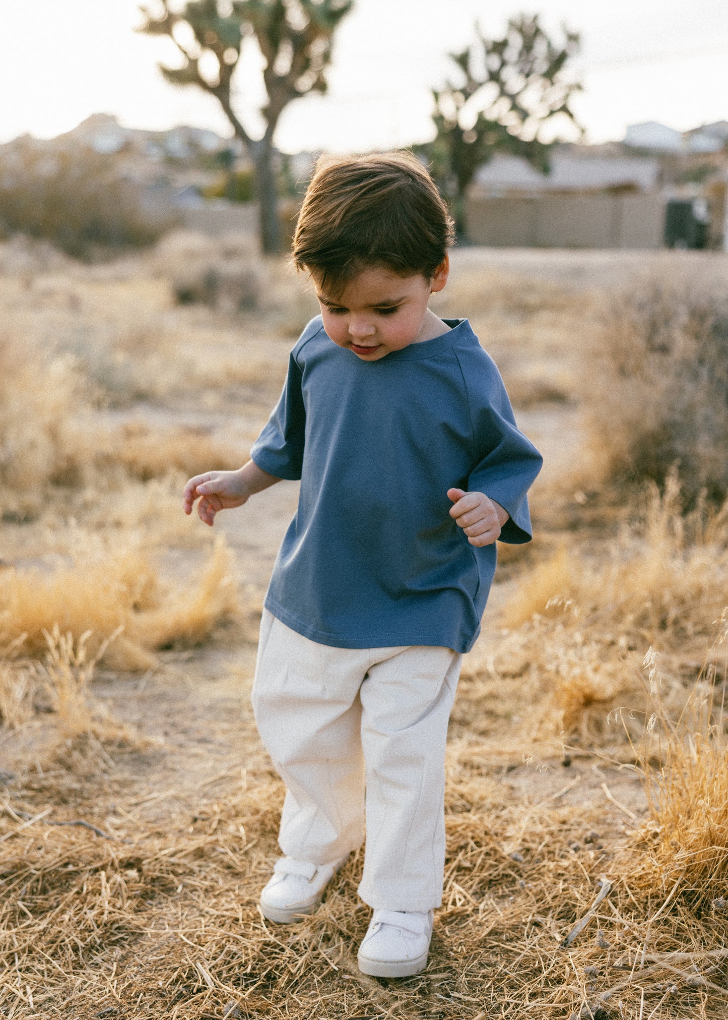 Baggy Tee- Foggy Blue