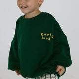 Graphic Crewneck- Early Bird- Green