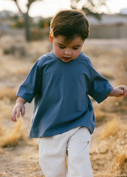 Baggy Tee- Foggy Blue