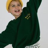 Graphic Crewneck- Early Bird- Green