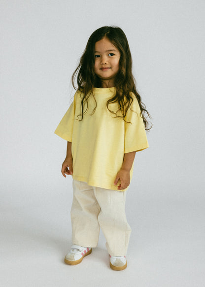 Pleated Twill Pant- Ivory