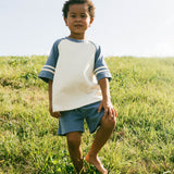 Retro Varsity Set- Foggy Blue