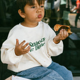Graphic Crewneck- Snacks For Dinner- Green