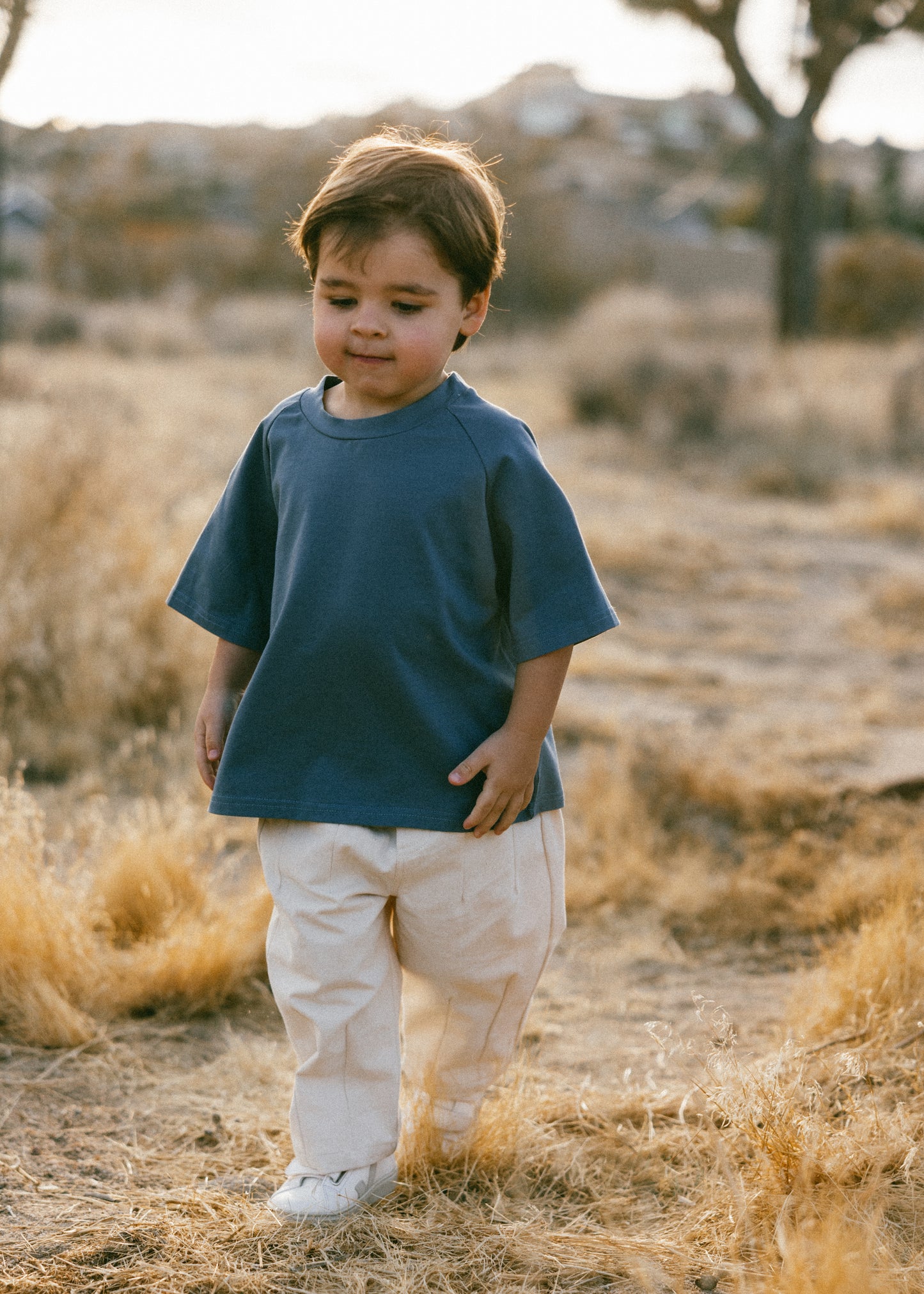 Baggy Tee- Foggy Blue