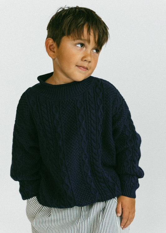 Cable Knit- Navy