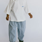 Pin Stripe Poplin Pants- Blue