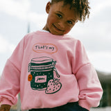 Graphic Crewneck- Jam- Pink