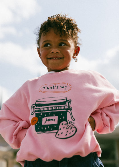 Graphic Crewneck- Jam- Pink