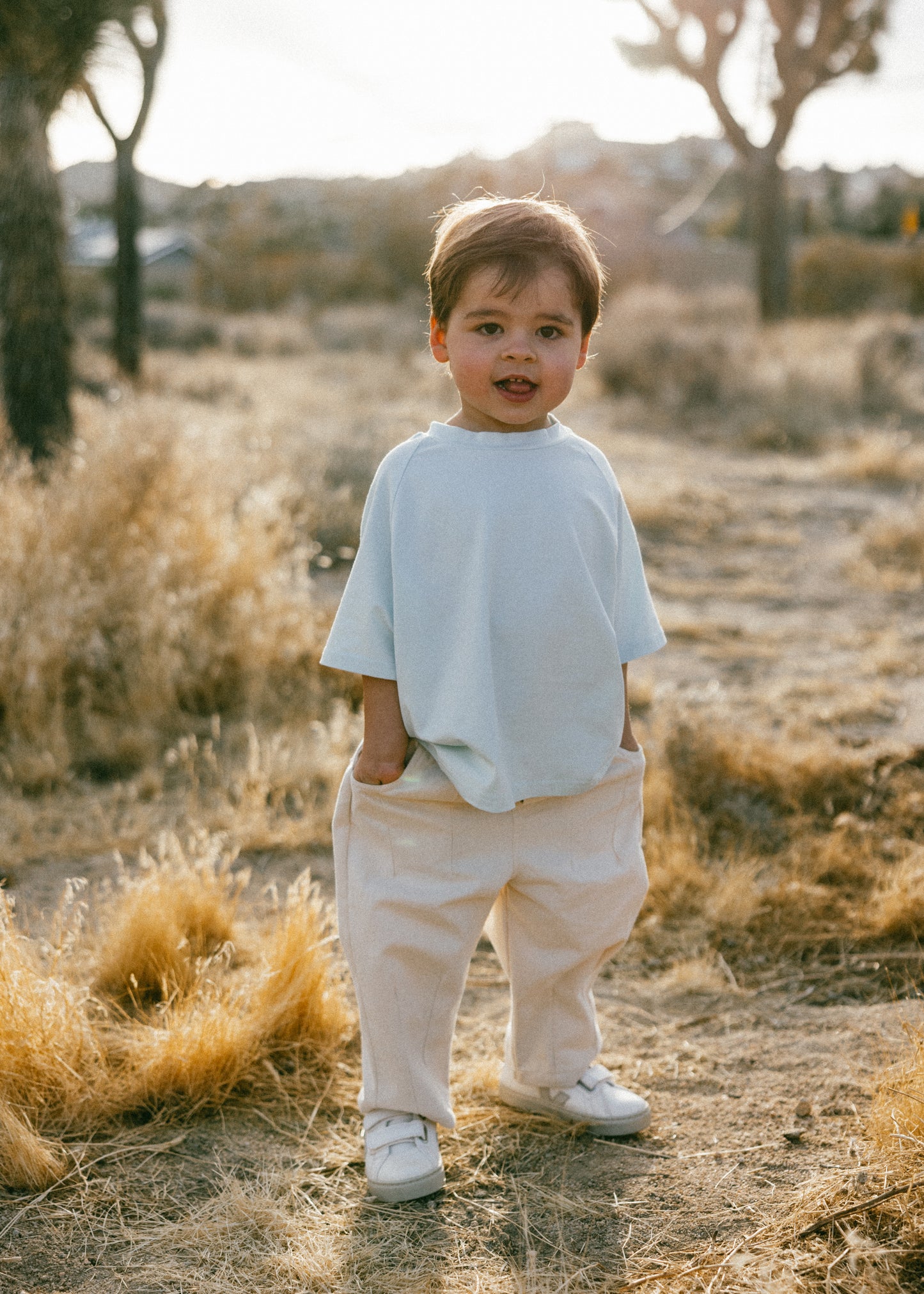 Pleated Twill Pant- Ivory