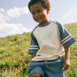 Retro Varsity Set- Foggy Blue