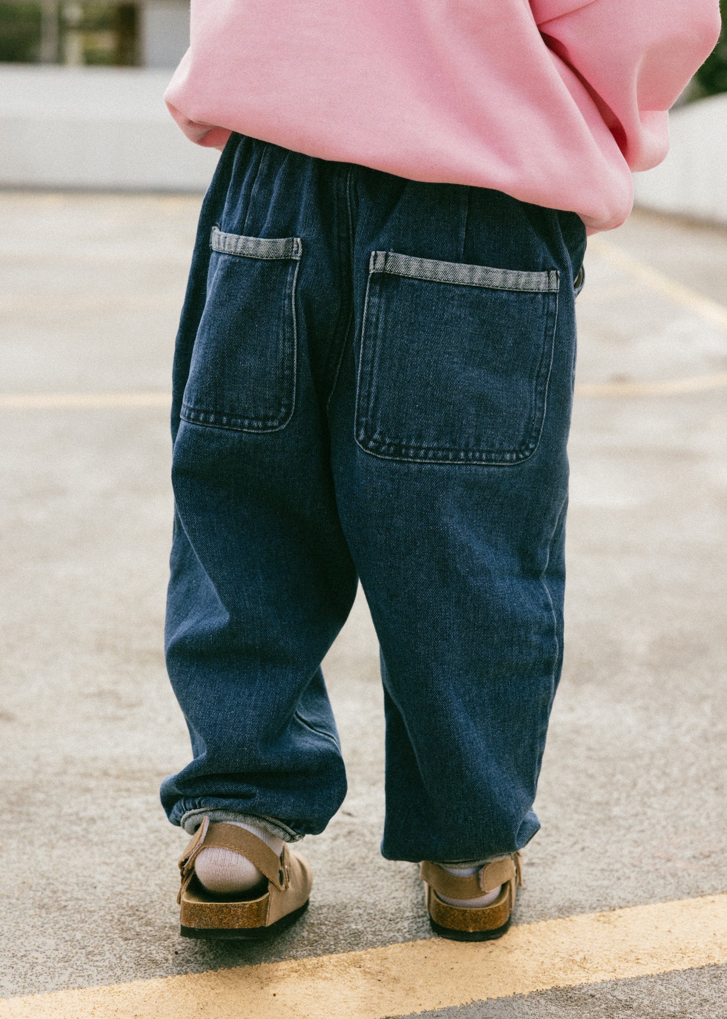 Tapered Balloon Jeans- Dark Wash