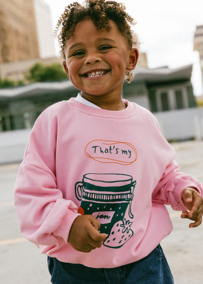 Graphic Crewneck- Jam- Pink