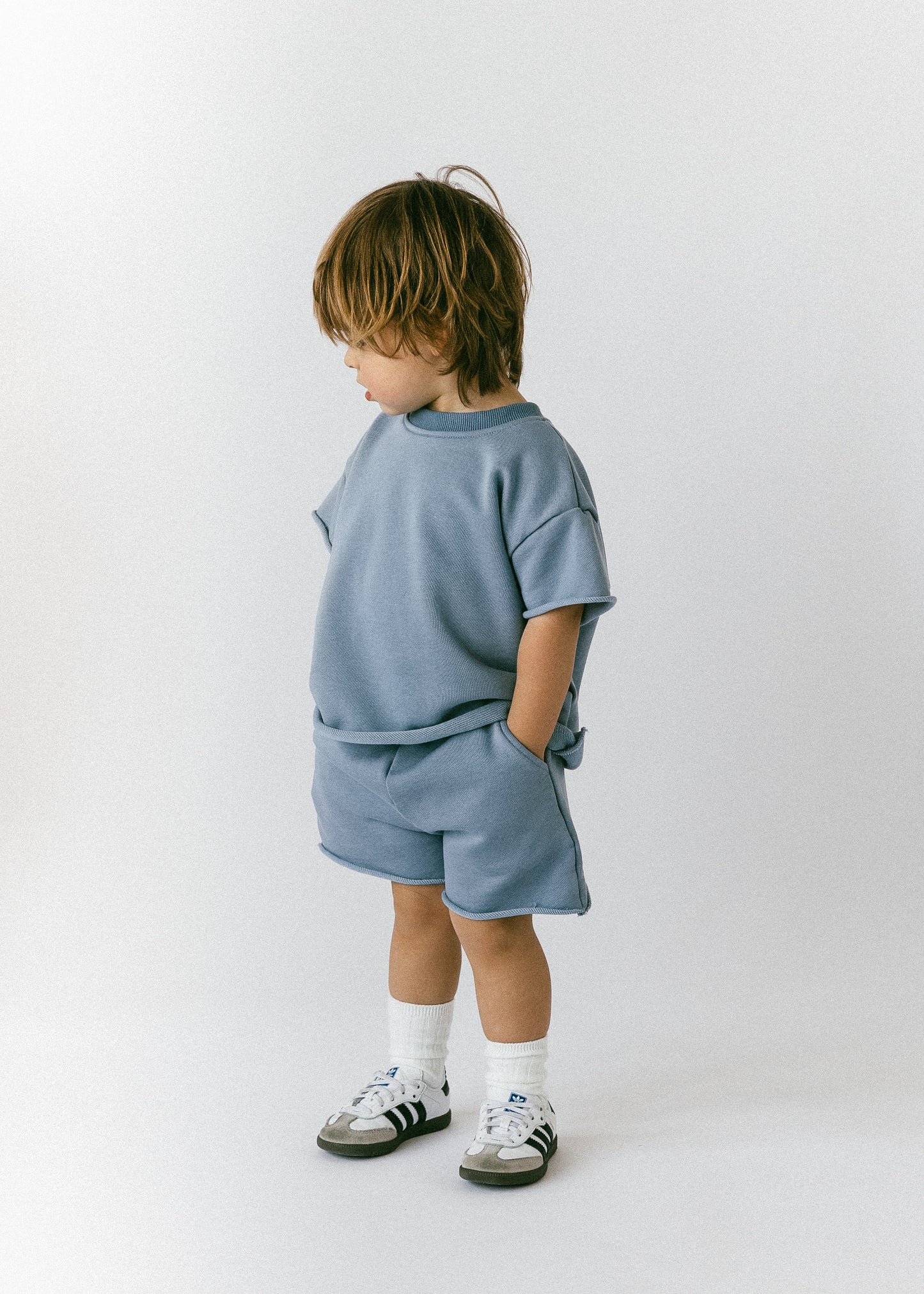 Raw Hem Set- Blue