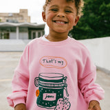 Graphic Crewneck- Jam- Pink