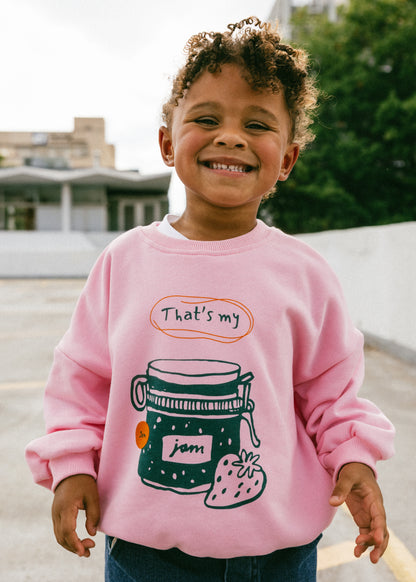 Graphic Crewneck- Jam- Pink