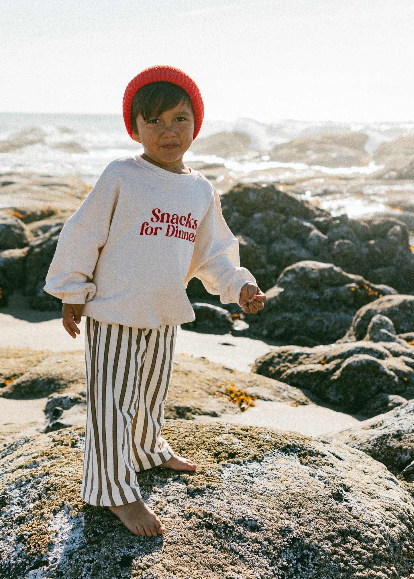 Graphic Crewneck- Snacks For Dinner- Red