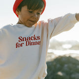Graphic Crewneck- Snacks For Dinner- Red