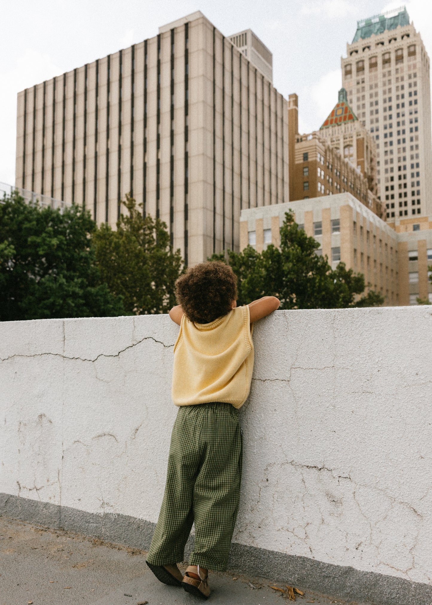 Check Pant- Olive & Cream