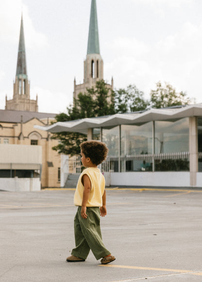 Check Pant- Olive & Cream