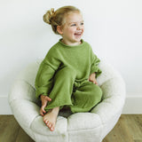 Knitted Cotton Set- Pea Green