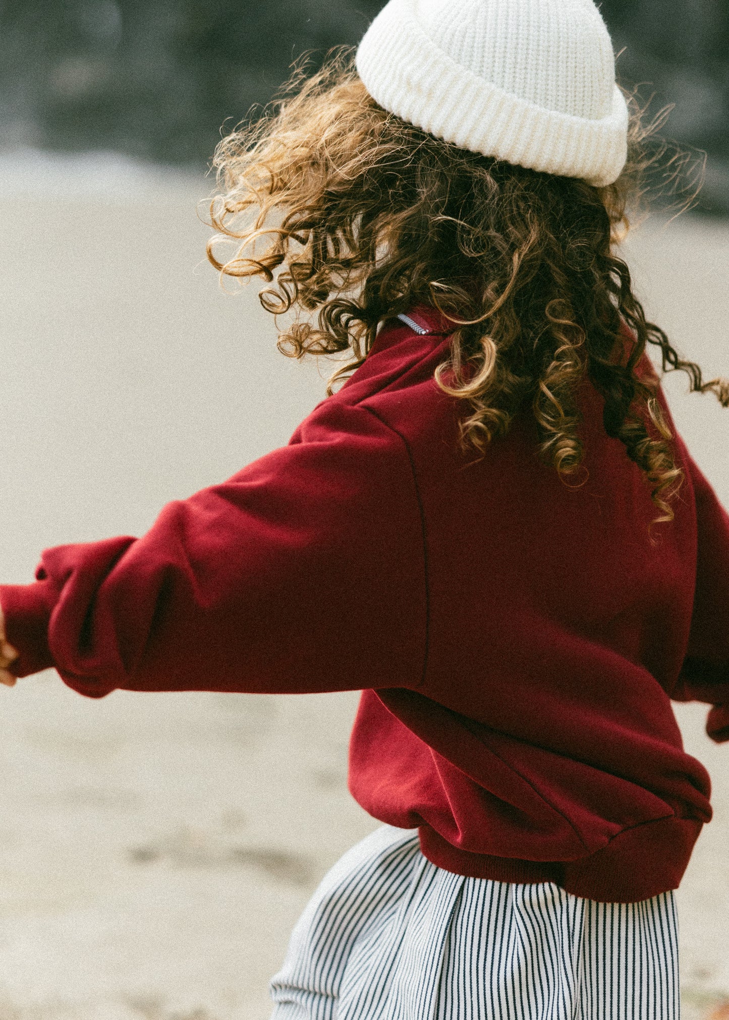 Half Zip Sweater- Cranberry