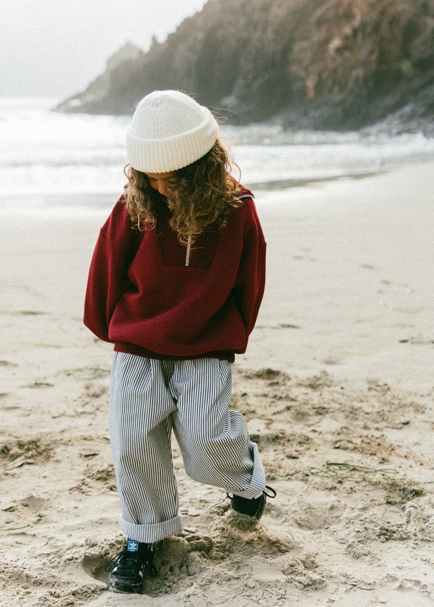 Half Zip Sweater- Cranberry