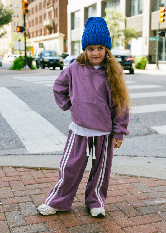 Terry Hoodie- Mulberry