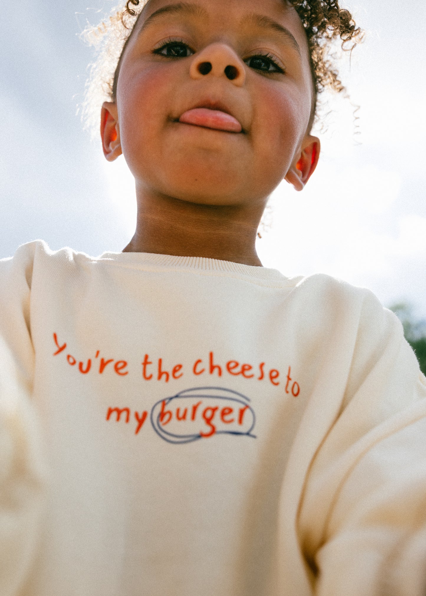 Graphic Crewneck- Burger- Butter Yellow