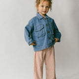 Denim Cargo Jacket- True Blue