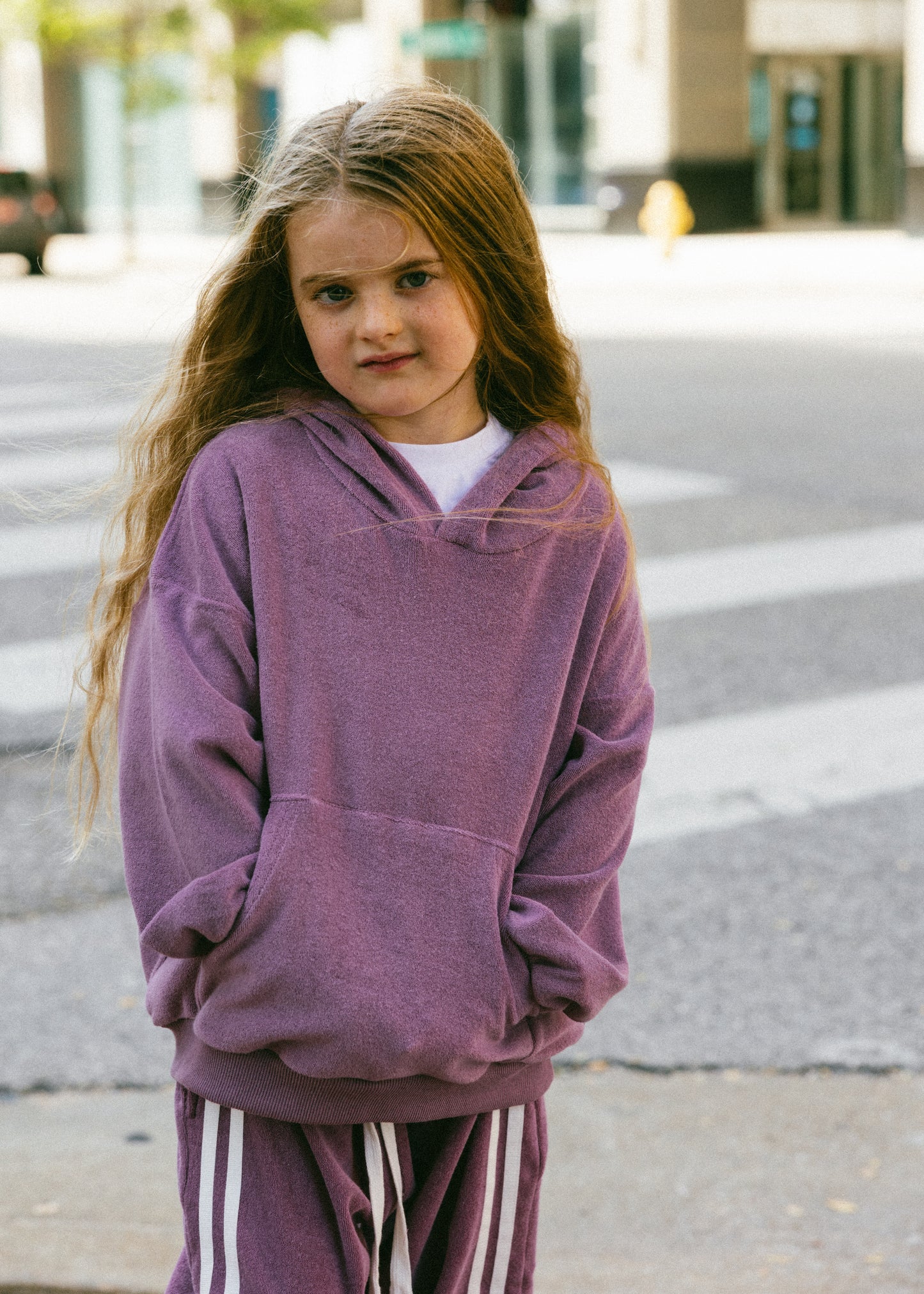 Terry Hoodie- Mulberry