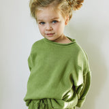 Knitted Cotton Pants Pea Green